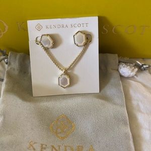 Kendra Scott earrings and adjustable necklace